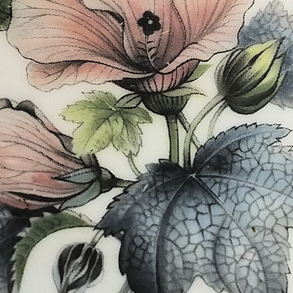 Royal Worcester Porcelain Cigarette Holder Hibiscus Flowers 1970 England Vase - Picture 6 of 11